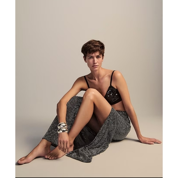 J.Crew Collection Side-Slit Rhinestone Skirt - Picture 3 of 15